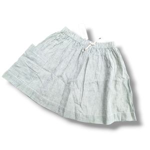 Gymboree Girls S 5-6 Green/White Striped Skirt w/ Pockets